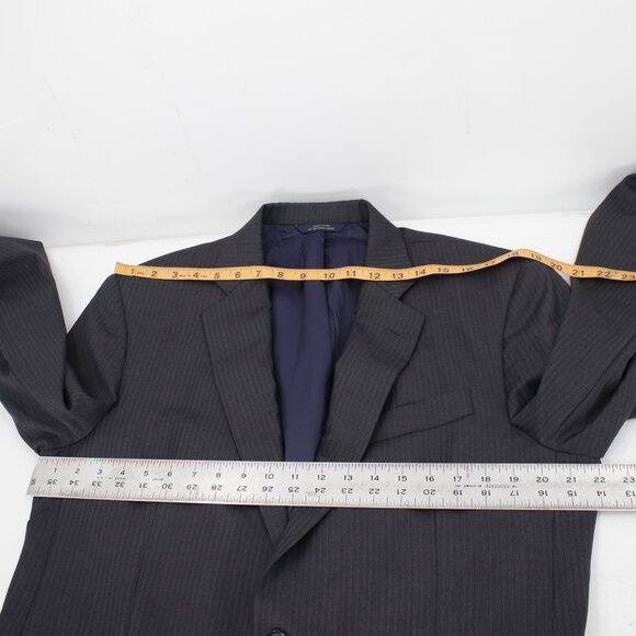 Brooks brothers sport coat men's 42R 1818 madison Saxxon wool striped gray - Picture 10 of 16